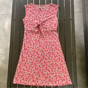 Free People Pink and Orange Patterned Dress